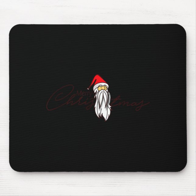 Santa Claus Merry Xmas Merry Christmas Happy New Y Mouse Pad (Front)
