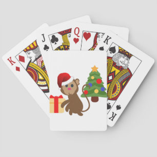 santa claus monkey emoji playing cards