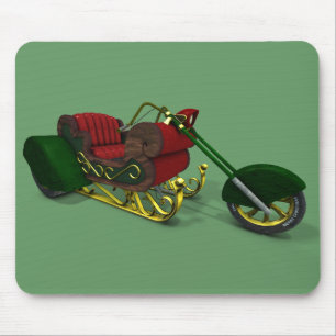 Santa Claus Motor Trike Sledge Mouse Pad