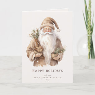 Santa Claus Natural Warm Family/Corporate Holiday Card