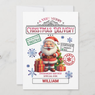 Santa Claus Naughty or Nice Custom Christmas Holiday Card