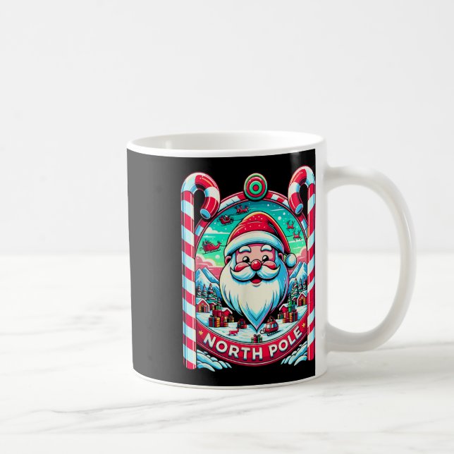 Santa Claus North Pole Merry Christmas Festive Xma Coffee Mug (Right)