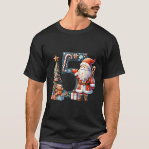 Santa Claus Number 5 Christmas Tree Snow T-Shirt