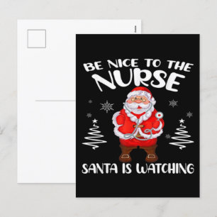 Santa Claus Nurse Holiday Postcard