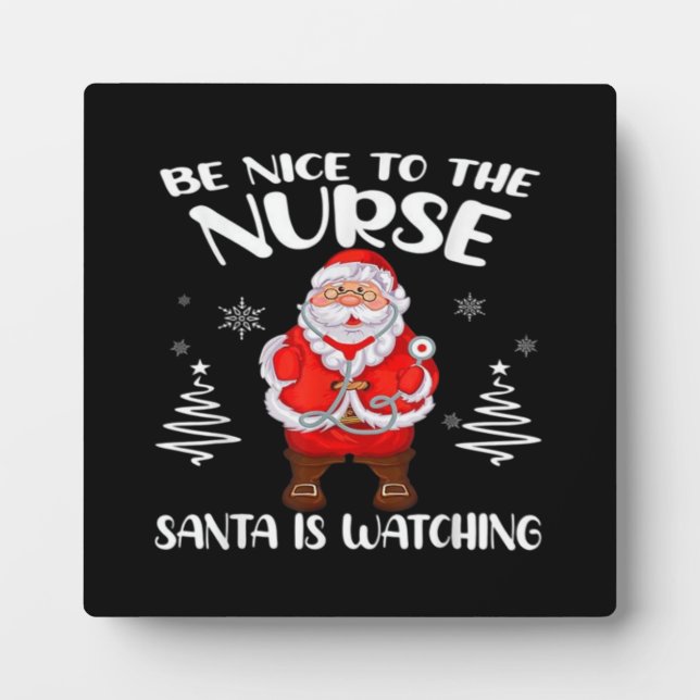 Santa Claus Nurse  Plaque (Front)