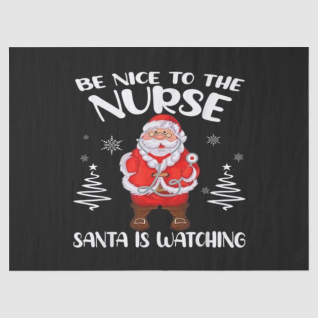 Santa Claus Nurse  Tissue Paper (Front)