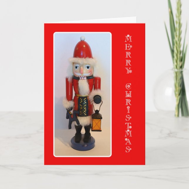 Santa Claus Nutcracker Holiday Card (Front)