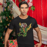 Santa Claus On A Flying Dragon Carrying Gifts T-Shirt<br><div class="desc">Introducing our festive 🎅 Christmas T-shirts! 🐉 Get ready to add a dash of holiday magic to your wardrobe with our exclusive "Santa Claus On A Flying Dragon Carrying Gifts" design. 🎁🐲 🎄 Features: 🎅 Jolly Old Saint Nick riding a majestic dragon 🎁 Santa delivering presents from the skies 🐲...</div>