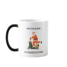 Santa Claus on a Scooter Mug