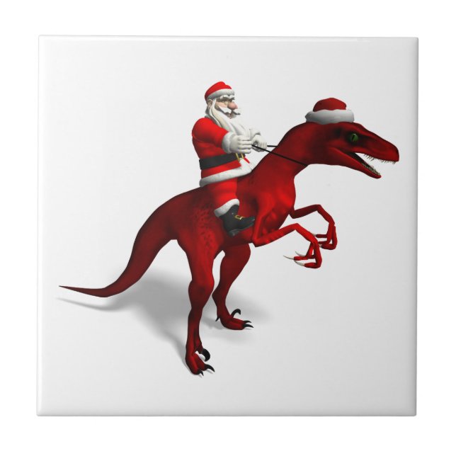 Santa Claus On Dino Tile (Front)