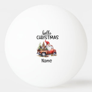 Santa Claus on red truck  Ping Pong Ball