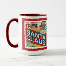 Santa Claus! One Night Only! Retro Poster Design