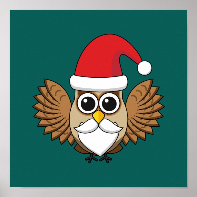 Santa Claus Owl Poster (Front)