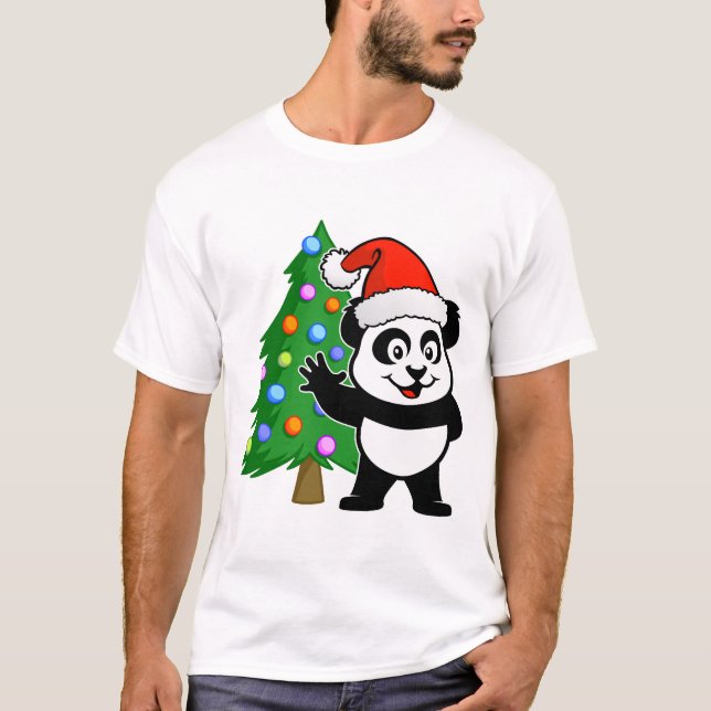 Santa Claus Panda T-Shirt (Front)