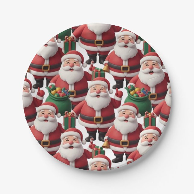 SANTA CLAUS PAPER PLATE (Front)