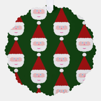 Santa Claus Pattern Tree Decoration Card