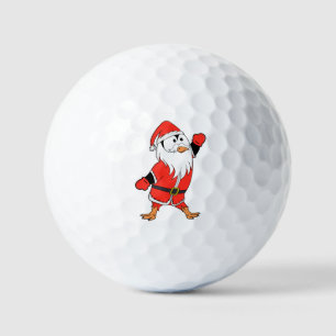 Santa Claus Penguin Ready for Christmas Golf Balls