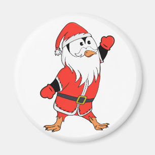 Santa Claus Penguin Ready for Christmas Magnet