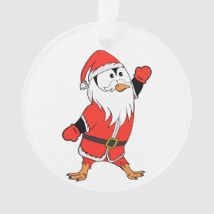 Santa Claus Penguin Ready for Christmas Ornament