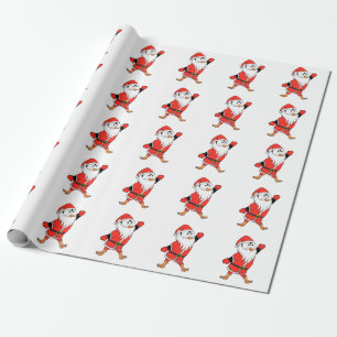 Santa Claus Penguin Ready for Christmas Wrapping Paper