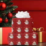 Santa Claus Personalised Red Kids Christmas Wrapping Paper<br><div class="desc">Customise this nostalgic from Santa Claus wrapping paper with your own personalised text with your kids name in white script. This beautiful old fashioned drawing of Santa's red hat and white beard is the perfect holiday gift wrap for your children's presents under the tree on Christmas day.</div>