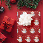 Santa Claus Personalised Red Kids Christmas Wrapping Paper Sheet<br><div class="desc">Customise these nostalgic from Santa Claus wrapping paper sheets with your own personalised text with your kids name in white script. This beautiful old fashioned drawing of Santa's red hat and white beard is the perfect holiday gift wrap for your children's presents under the tree on Christmas day.</div>