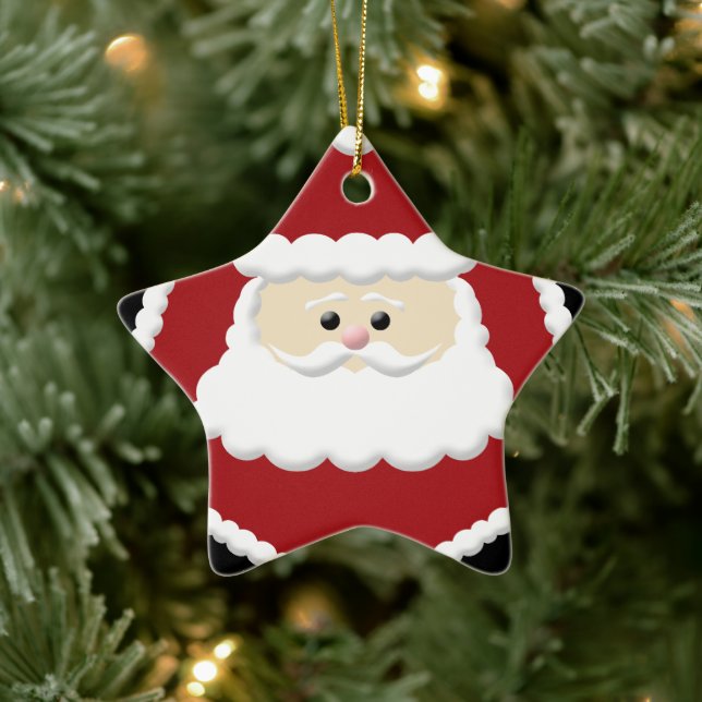 Santa Claus Photo Frame Ornament (Tree)