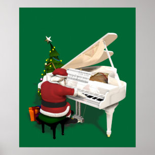 Santa Claus Pianist Poster