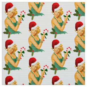 santa claus pin up fabric