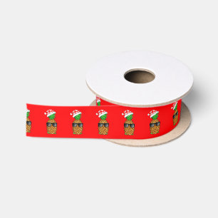 Santa Claus Pineapple Satin Ribbon