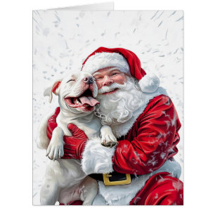 Santa Claus & Pitbull Puppy Dog