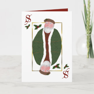 Santa Claus Playing Card Christmas Card