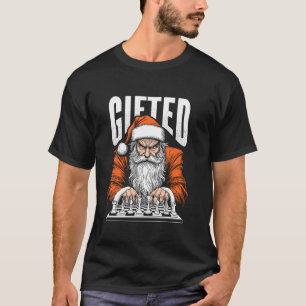 Santa Claus Playing Chess Gifted Funny Checkmate C T-Shirt