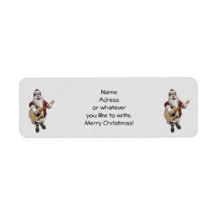 Santa Claus Playing Christmas Songs On His Guitar