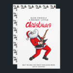 Santa Claus Playing Guitar Funny Christmas  Holiday Card<br><div class="desc">Experience the magic of Christmas and the rebellious charm of rock music with our Santa Claus Playing Guitar Funny Christmas Holiday Card. Featuring Santa himself jamming on the guitar and the charming message, "Have yourself a little Rockin' Christmas, " this card captures the spirit of the season like no other....</div>