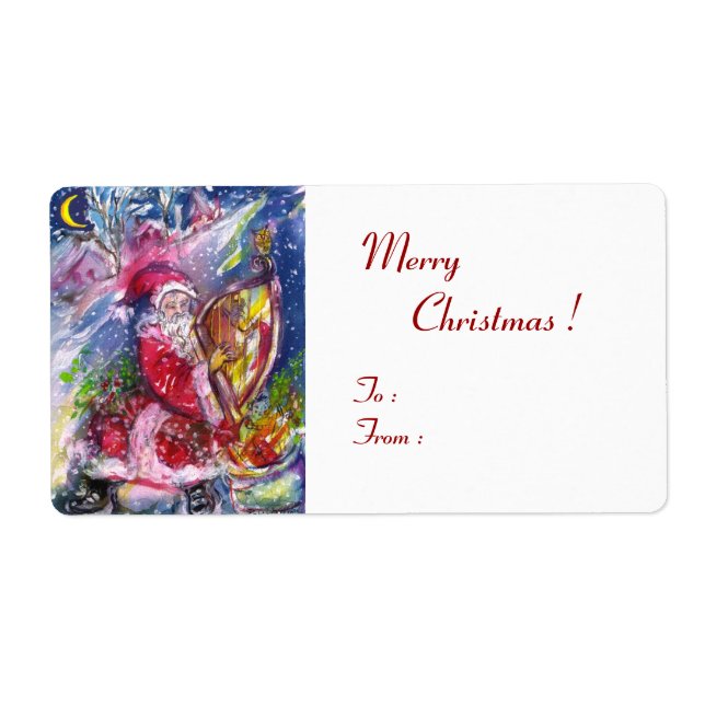 SANTA CLAUS PLAYING HARP IN THE MOONLIGHT (Front)