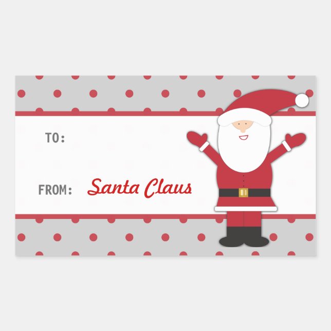 Santa Claus Polka Dots Sticker (Front)