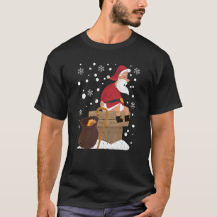 Santa Claus Poops In The Chimney Christmas Retalia T-Shirt
