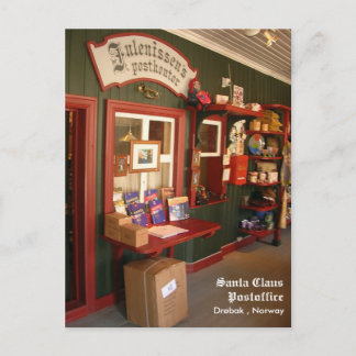 Santa Claus Postoffice Holiday Postcard