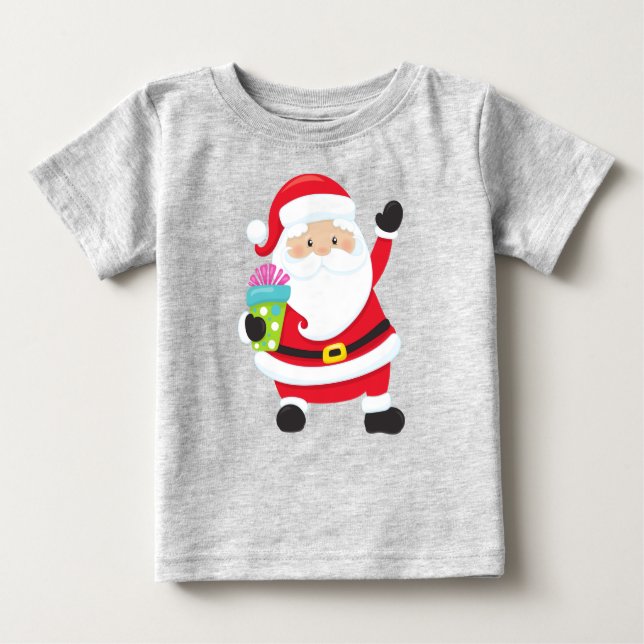 Santa Claus, Presents, Gifts, Christmas, Xmas Baby T-Shirt (Front)