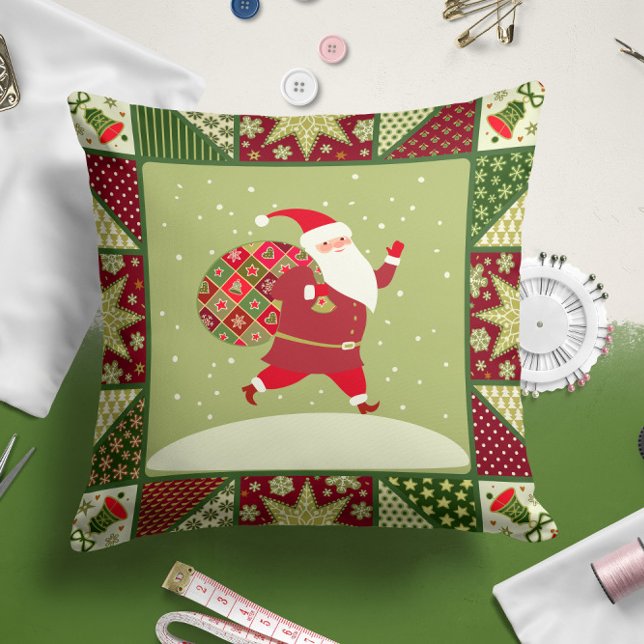 Santa Claus Quilt | Christmas Throw Pillow (Creator Uploaded)