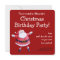 Santa Claus red Christmas Birthday Invitation