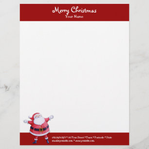 Santa Claus red Christmas Letterhead Design