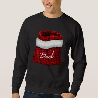 Santa Claus' Red Sack Dad Buffalo Plaid Sweatshirt