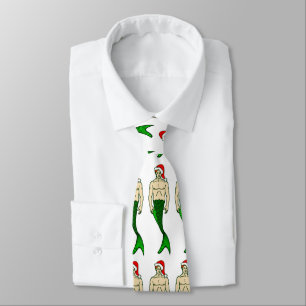 santa claus redhead merman christmas mermaid tie