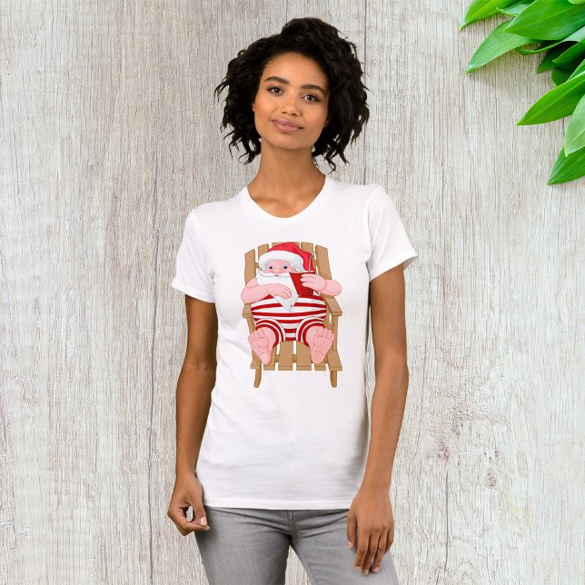 Santa Claus Relaxing Womens T-Shirt (Creator Uploaded)