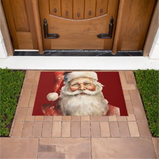 Santa Claus Retro Christmas Doormat