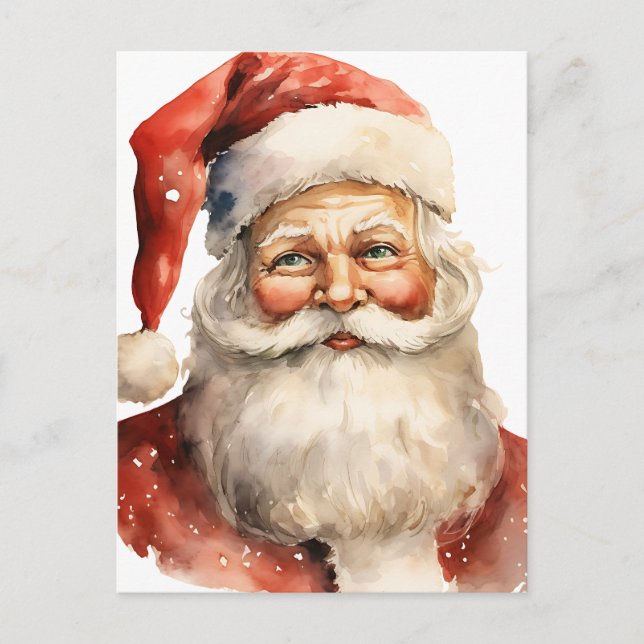 Santa Claus Retro Christmas Postcard (Front)