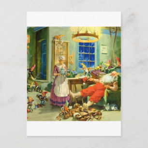 Santa Claus Returns Home to the North Pole Holiday Postcard