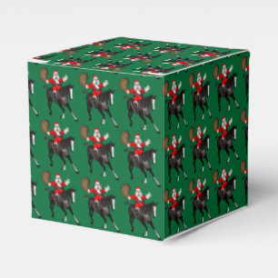 Santa Claus Riding A Black Horse Favour Box